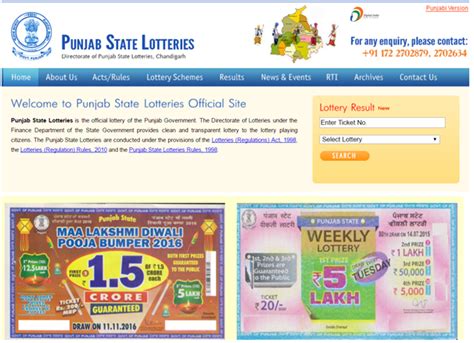 www.punjabilotteries.com|PUNJAB STATE LOTTERIES – Government of Punjab, India.